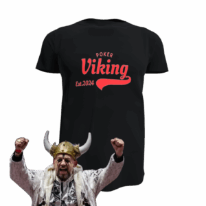 T-shirt Noir Viking Poker Since Rouge